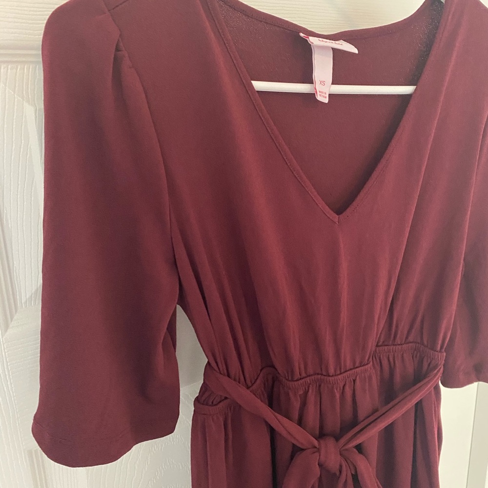 Isabel maternity gorgeous burgundy dress size XS Ankle length